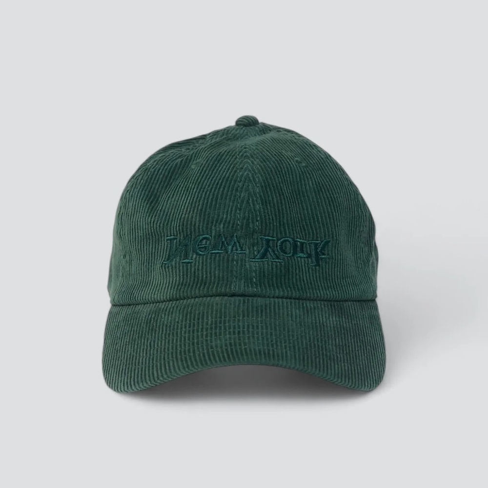 ASSEMBLY NEW YORK - NEW YORK EMBROIDERED HAT - GREEN CORDUROY